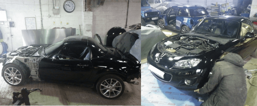 Parked car MX5 back together