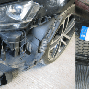 Deer collision damage bumper