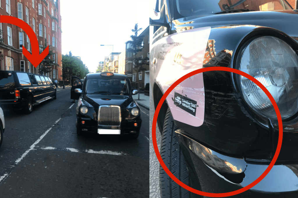Non Fault Claim London Taxi Damage